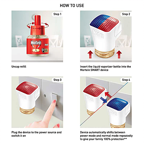 Mortein Smart - Liquid Vaporizer Machine, 1 pc (With 45ml Refill) 