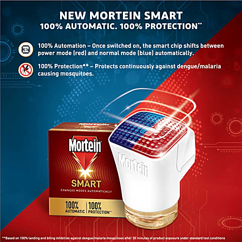 Mortein Smart - Liquid Vaporizer Machine, 1 pc (With 45ml Refill) 