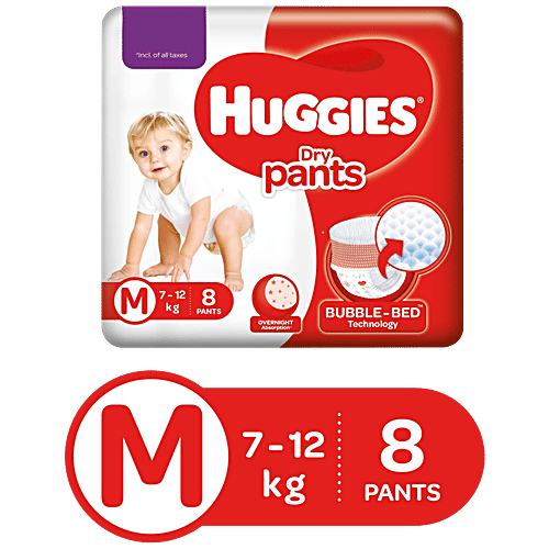 Huggies Dry Pants Diapers - Medium, 8's pack  