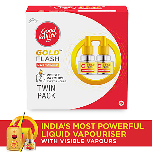 Good knight Gold Flash - Mosquito Repellent Refill, 45 ml (Pack of 2) 