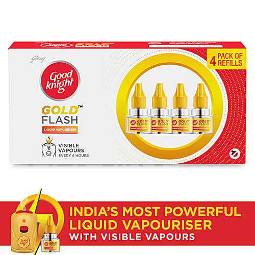 Good knight Gold Flash - Mosquito Repellent Refill, 45 ml (Pack of 4) 