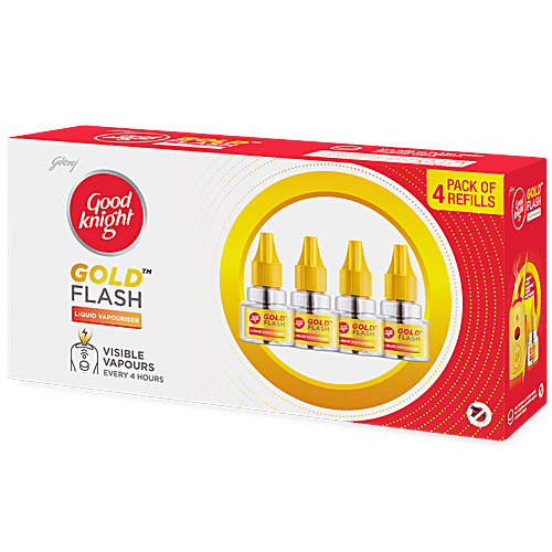 Good knight Gold Flash - Mosquito Repellent Refill, 45 ml (Pack of 4) 