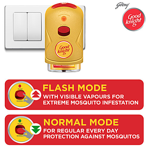 Good knight Gold Flash - Mosquito Repellent Combo Machine & Refill, 245 g (Machine + 3 Refills) 
