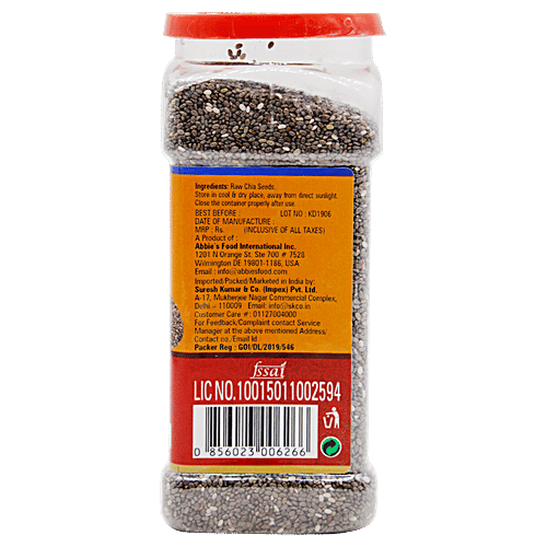 Abbies Raw Peruvian Chia Seeds, 200 g  