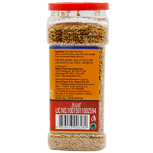 Abbies Raw Golden Flax Seeds, 200 g  