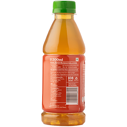 Brewhouse Tea Brewing Co. Organic Classic Peach Ice Tea, 300 ml  No Preservatives