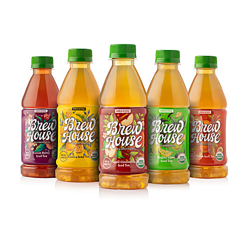 Brewhouse Tea Brewing Co. Organic Classic Peach Ice Tea, 300 ml  No Preservatives