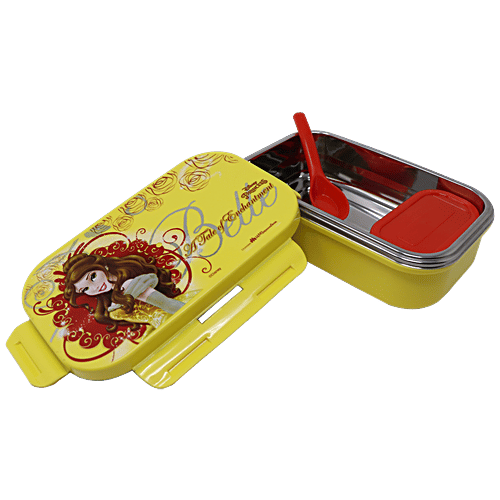 Hm International Disney Belle Princess Insulated Stainless Steel Lunch Box / Tiffin Box - HMPCLB 99545-BEL, 1 pc Dishwasher & Microwave Safe