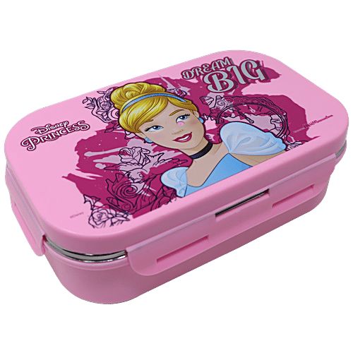 Hm International Disney Cinderella Princess Insulated Stainless Steel Lunch Box/Tiffin Box - HMPCLB 72250-CIN, 1 pc  Dishwasher & Microwave Safe