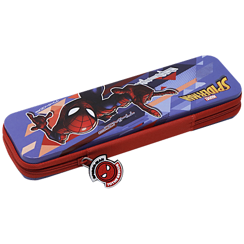 Hm International Marvel Spider Man Metal Pencil Pouch With Zip Closure - HMDMPC 00807-SPM, 1 pc  Convenient, Spacious