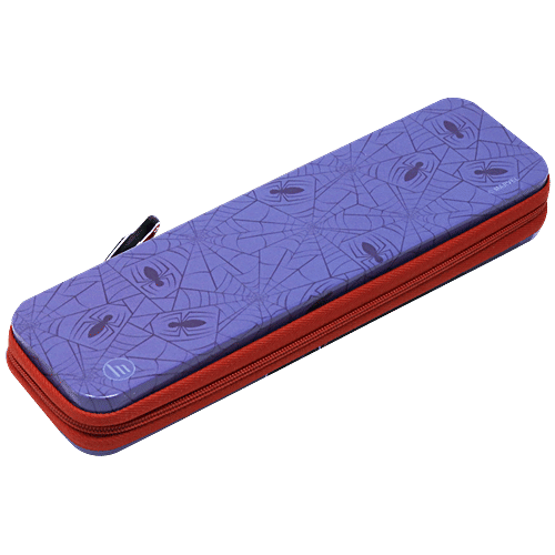 Hm International Marvel Spider Man Metal Pencil Pouch With Zip Closure - HMDMPC 00807-SPM, 1 pc  Convenient, Spacious