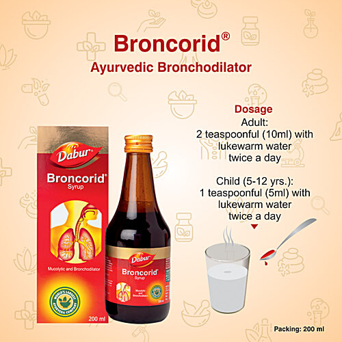 Dabur Broncorid Syrup, 200 ml  