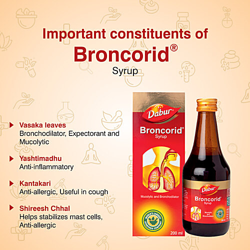 Dabur Broncorid Syrup, 200 ml  