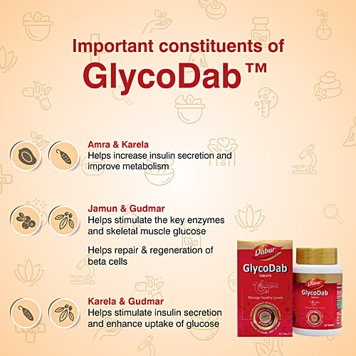 Dabur GlycoDab, 60 pcs  Ayurvedic
