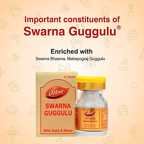 Dabur Swarna Guggulu, 10 Tablets  