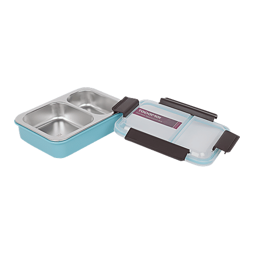 Tedemi Plastic & Stainless Steel Lunch Box - Blue, BB1377BLU, 750 ml  