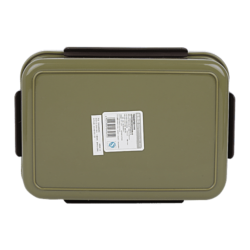 Tedemi Plastic & Stainless Steel Lunch Box - Green, BB1377GRN, 750 ml  