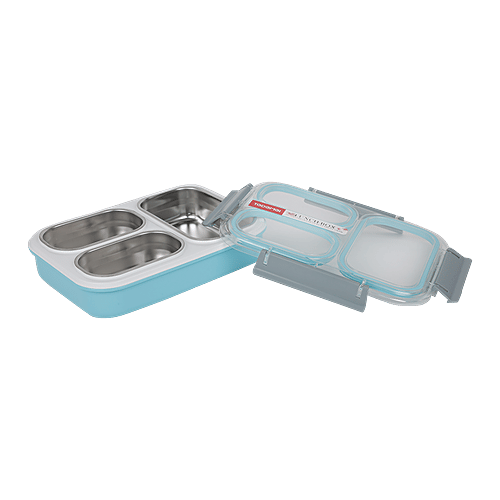 Tedemi Plastic & Stainless Steel Lunch Box - Blue, BB1378BLU, 1.2 L  