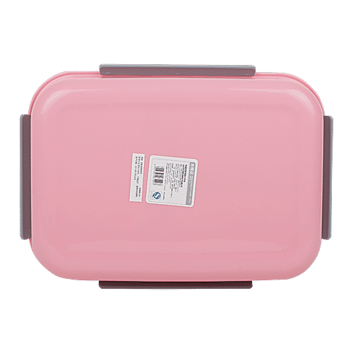 Tedemi Plastic & Stainless Steel Lunch Box - Pink, BB1378PNK, 1.2 L  
