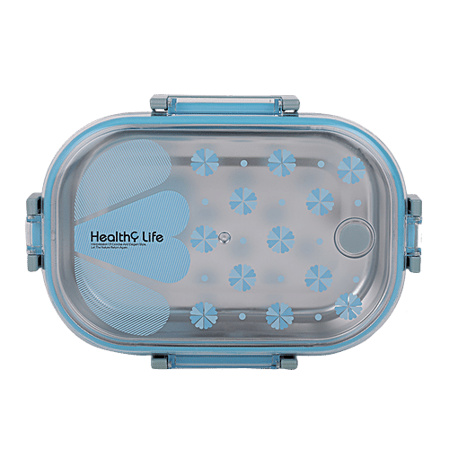 Tedemi Plastic & Stainless Steel Lunch Box - Blue, BB1381BLU, 710 ml  