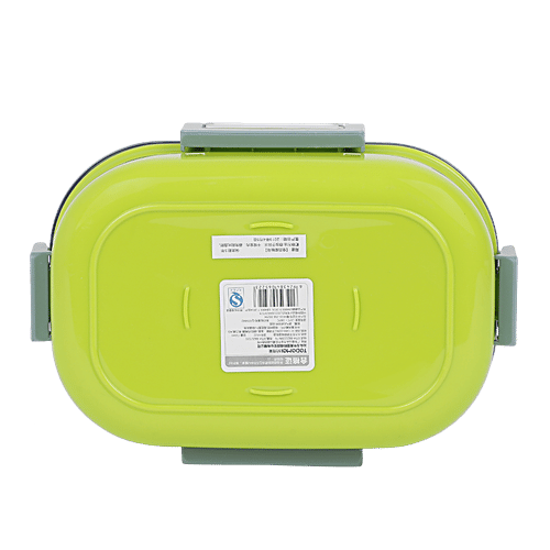 Tedemi Plastic & Stainless Steel Lunch Box - Green, BB1381GRN, 710 ml  