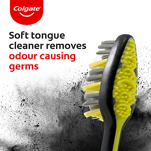 Colgate Zig Zag Charcoal Soft Bristle Toothbrush - For Adults, 4 pcs  Deep Clean Between Teeth, Zig Zag