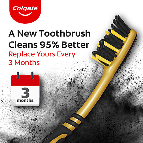 Colgate Zig Zag Charcoal Soft Bristle Toothbrush - For Adults, 4 pcs  Deep Clean Between Teeth, Zig Zag
