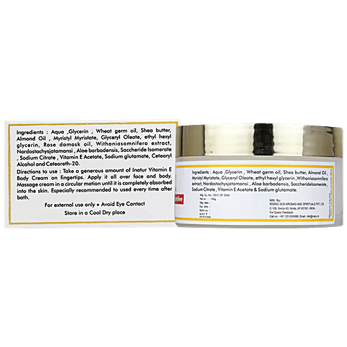 INATUR  Vitamin E Body Cream, 100 g  