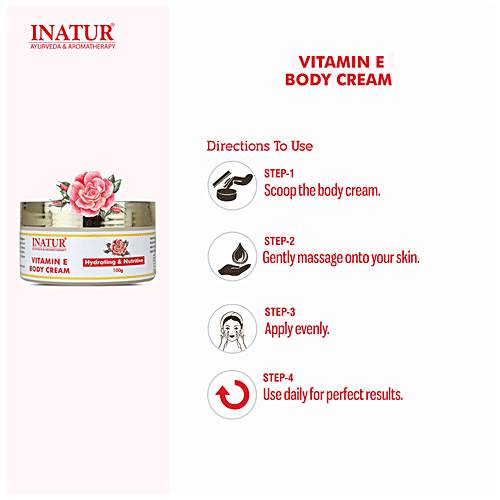 INATUR  Vitamin E Body Cream, 100 g  