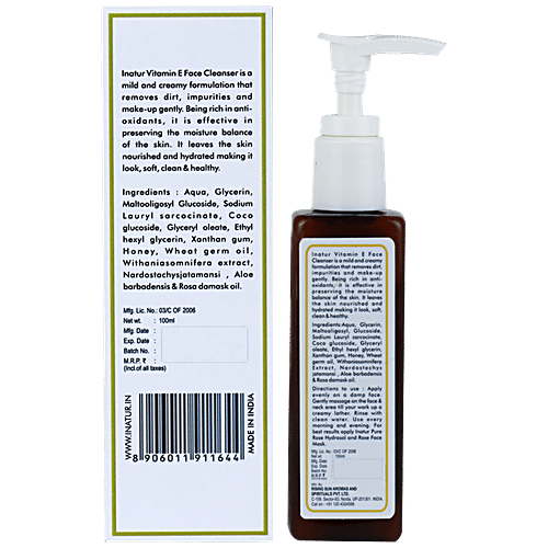 INATUR  Vitamin E Face Wash, 100 ml  