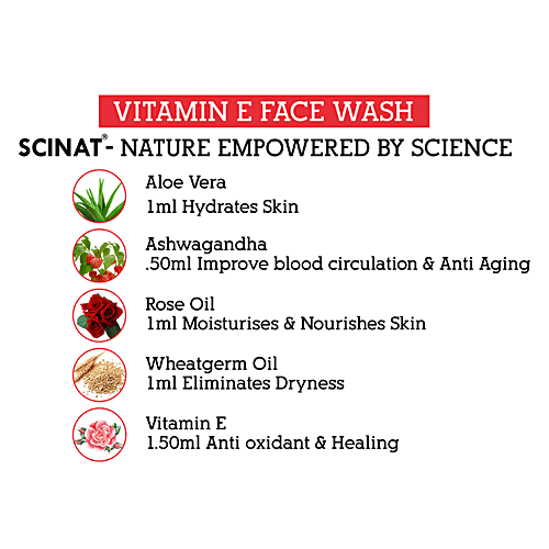 INATUR  Vitamin E Face Wash, 100 ml  