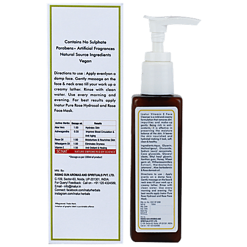 INATUR  Vitamin E Face Wash, 100 ml  