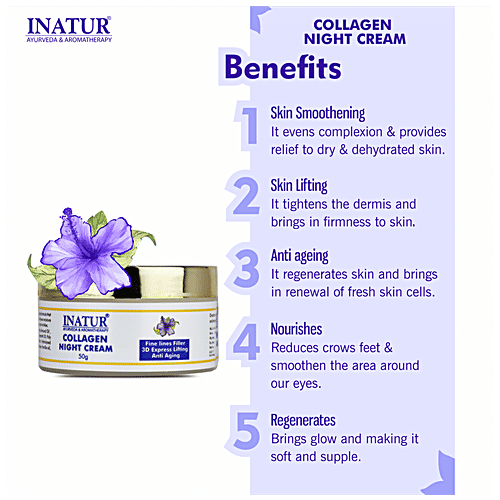 INATUR  Collagen Night Cream, 50 g  