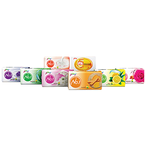 Godrej No.1 Bathing Soap - Sandal & Turmeric, 150 g (Pack of 9) 