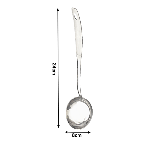 BB Home Steel Dal/Gravy Laddle - Big, Premium Gem Series, BBKT20, 1 pc  