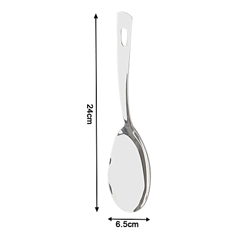 bb home Rice Serving Spoon - Medium, Classic Diana Series, Stainless Steel, BBST37, 1 pc  Dishwasher Safe