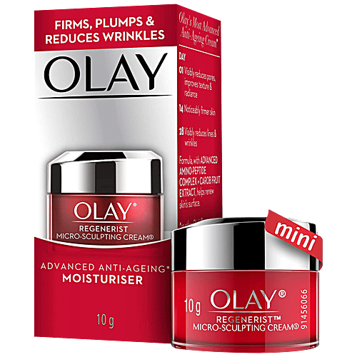 Olay Regenerist Micro Sculpting Cream - Advanced Anti-Ageing Moisturiser, Mini, 10 g