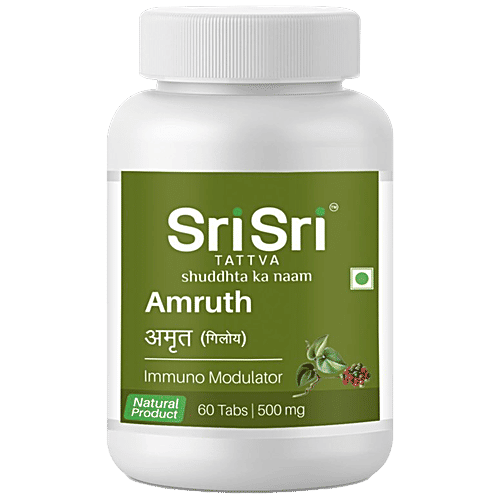 Sri Sri Tattva Amruth - Immuno Modulator, 500 mg, 60 pcs  Paraben Free