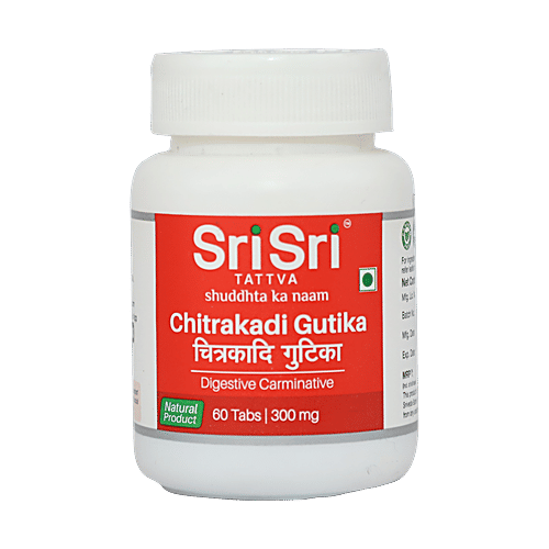 Sri Sri Tattva Chitrakadi Gutika - Chronic Treatment, 250 mg, 60 pcs  Paraben Free