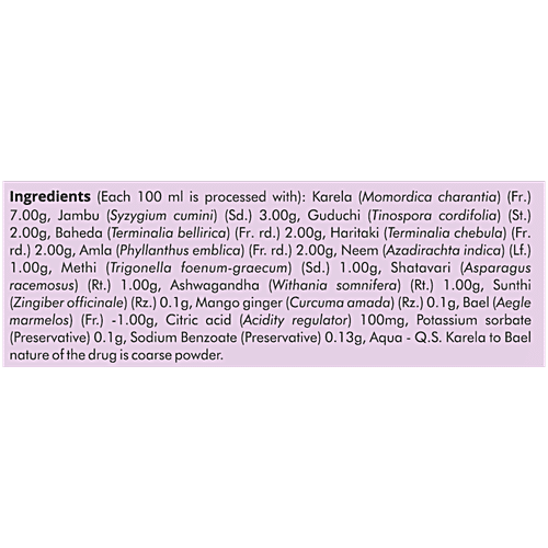 Sri Sri Tattva Karela Jamun Juice, 1 Litre - Ayurvedic Juice to Help Maintain Healthy Sugar Levels - Natural - No Added Sugar, 1 L  
