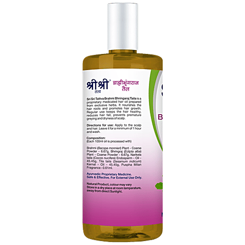 Sri Sri Tattva Brahmi Bhringaraj Taila - Anti Graying, 200 ml  