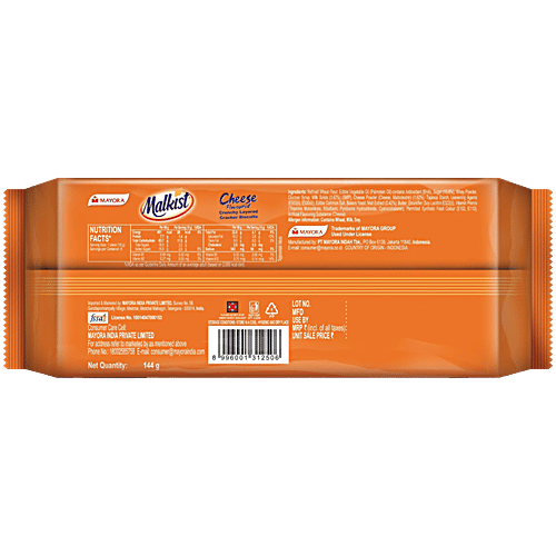 Malkist Cheese Cracker Biscuits, 144 g Pouch