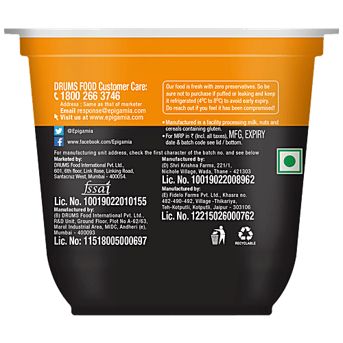 Epigamia  Greek Yogurt - Mango, 120 g Cup 