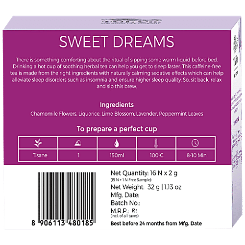 TGL Co. Sweet Dreams Chamomile Tea Bags, 32 g (16 Bags x 2 g each) 
