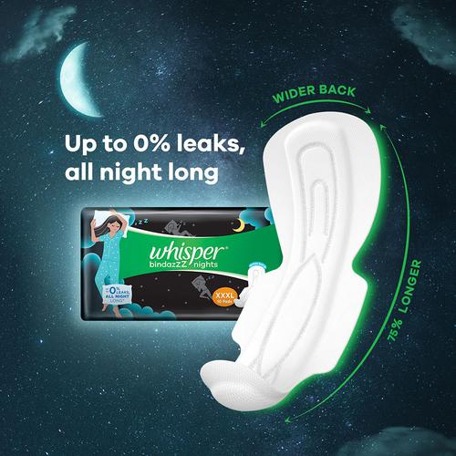 Buy Whisper Ultra Overnight Sanitary Pad With Wings - XXL Plus