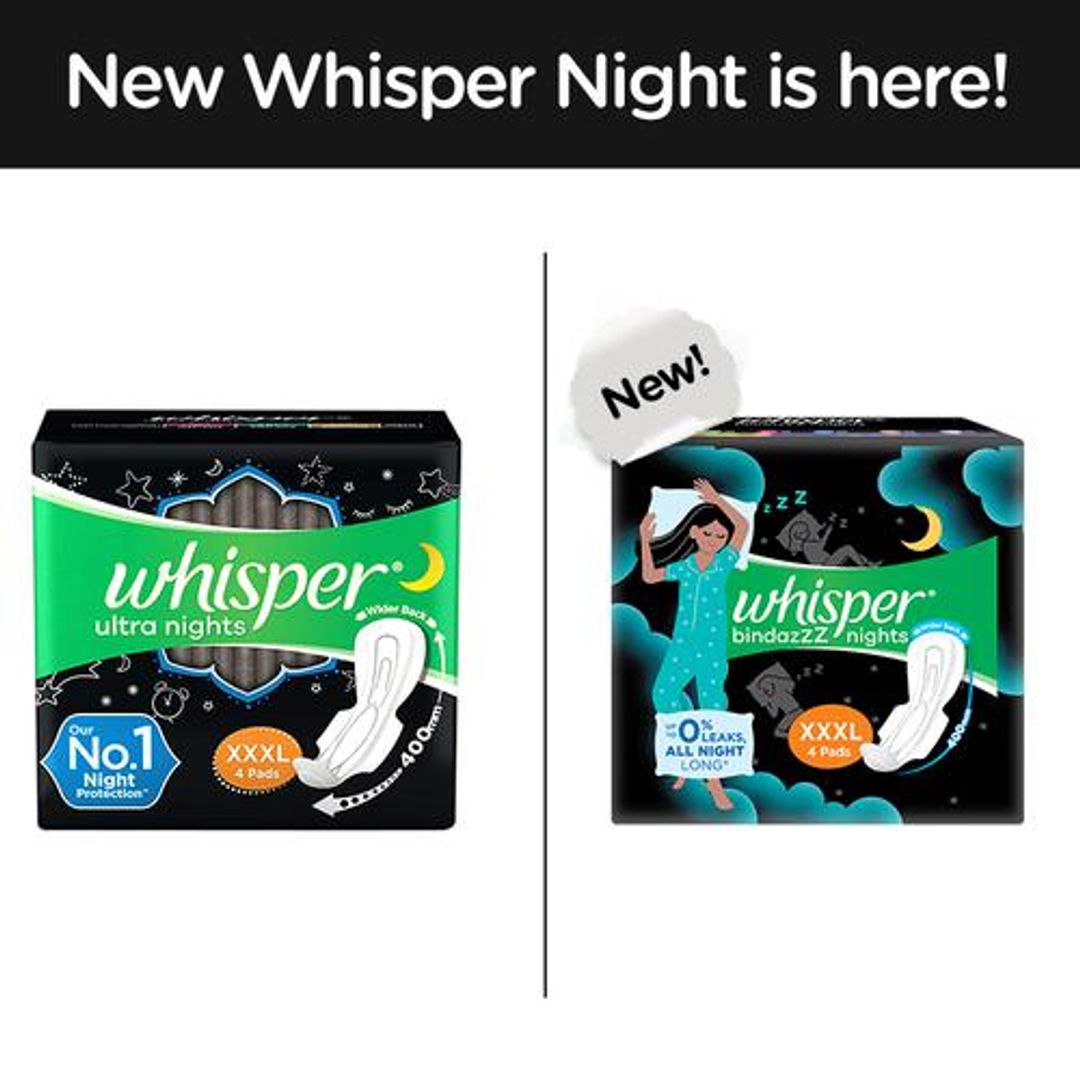 Whisper  Ultra Nights XXXL With Wings, 4 pcs 