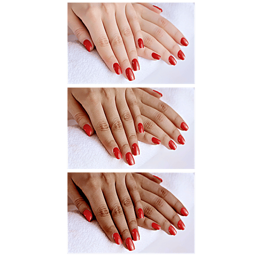 Lakme 9To5 Primer + Gloss Nail Colour - Cherry Red,, 6 ml  
