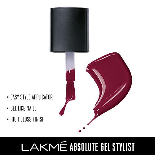 Lakme Absolute Gel Stylist Nail Colour, 12 ml Warrior Long-Lasting