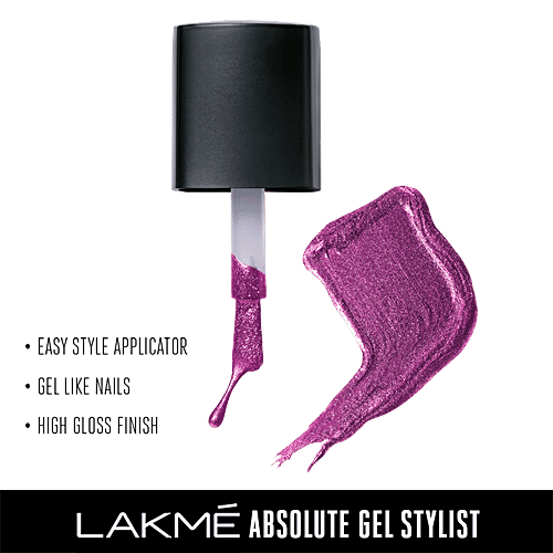 Lakme Absolute Gel Stylist Nail Colour, 12 ml Poison 