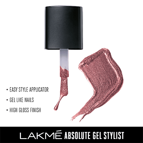 Lakme Absolute Gel Stylist Nail Colour, 12 ml Trinket Long-Lasting